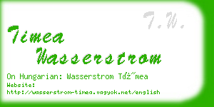 timea wasserstrom business card